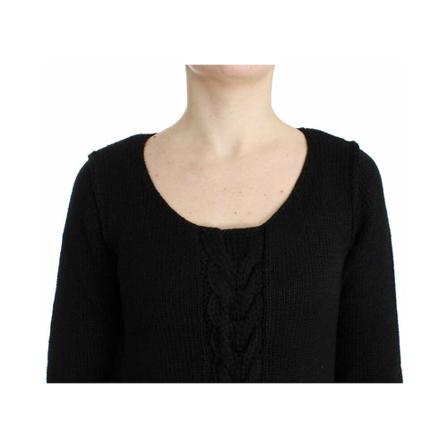 Roberto Cavalli, Round-neck Knitwear Czarny, Kobieta, Rozmiar: XL
