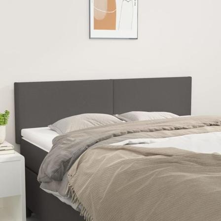 Vidaxl Huvudgavlar 2 St Grå 72x5x78/88 Cm Konstläder Grå