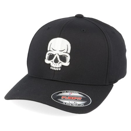 Iconic - Schwarz flexfit Cap - Bad Skull Black Flexfit @ Hatstore