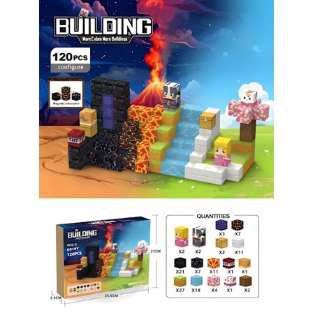 100 Byggklossar Leksak - Pedagogiskt Byggkloss Set - Kreativt Pussel/Leksak