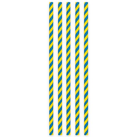 Juomapillit Sininen/Keltainen Raidallinen 20-pack