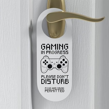 Nytt produkt GAMING IN PROGRE Dørskilt for barn, vennligst ikke forstyrr