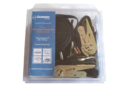 Gunnebo M151114 Surrning med krok, 0,4+3,6 m, 0,3T, 2-pack, Arbetsplats & förvaring