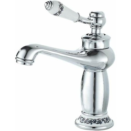 Badrumskran, krom enkel spak för badrum