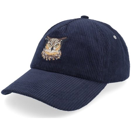 Upfront - Blå unconstructed Caps - Corduroy Baseball Cap Navy Dad Cap @ Hatstore
