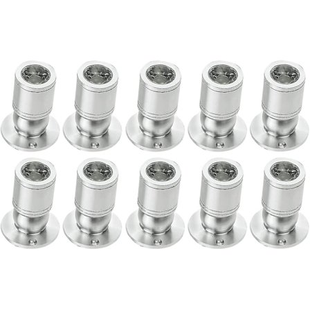 Led Downlight Mini Infälld Spotlight Infälld Taklampa 1w Med Drivrutin 100-265v Ac För Hem/smyckeskåp/vardagsrum 10st (silver, Varm Ljus