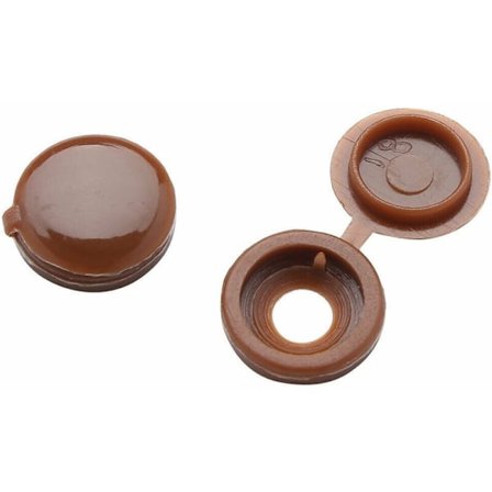 Veggmøbelskruedeksel Dekorative Muttere Flip Deksel Bolter Beskyttende Deksel Maskinvare Skruedeksel 200 Stykker (Brun)