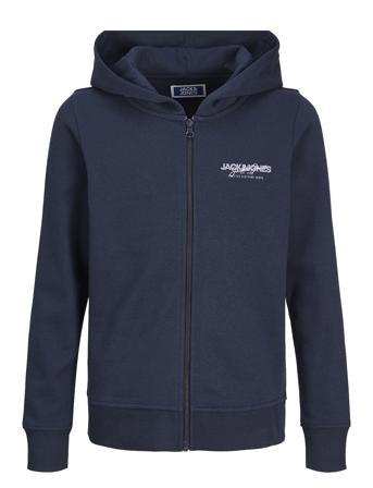 Jjalvis Sweat Zip Hood Jnr Tops Sweatshirts & Hoodies Hoodies Navy Jack & J S