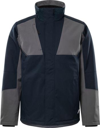 Arbetskläder Fristads Herr Softshell vinterjacka stretch 4931 GSW, Mörk marinblå/Grå