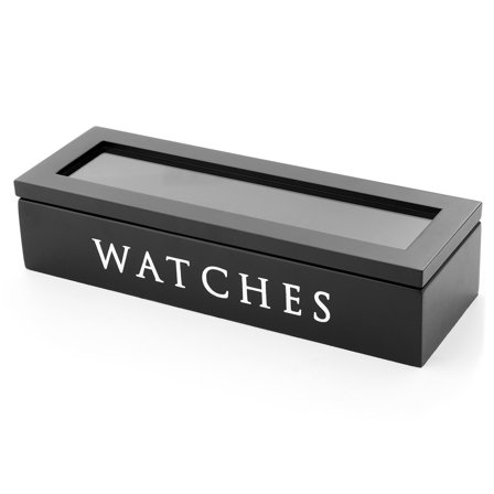 Black Wood Case - 5 Watches for Men - Watch boxes