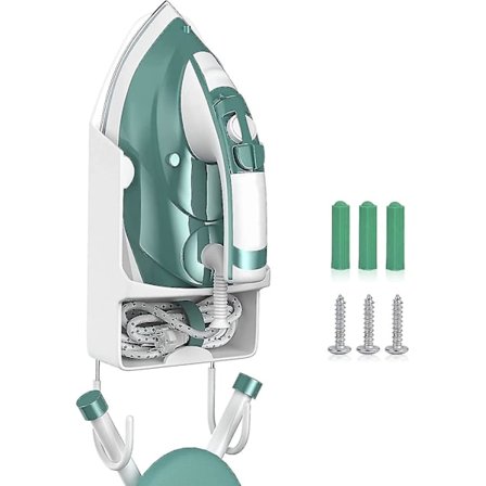 Elektrisk strykebrett veggmontering, over dør strykekurv eller veggmontering i vaskerommet (hvit)