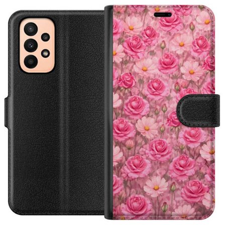Yhteensopiva Lompakkokotelo Samsung Galaxy A23 Petal Reverie Blush Rose