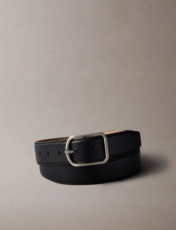 Calvin Klein Round Buckle 35Mm - Black - 115