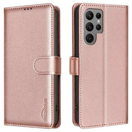 BINFEN COLOR Samsung Galaxy S25 Ultra Wallet Cover - Rose Gold