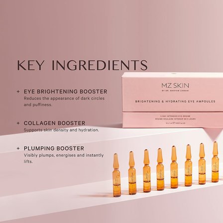 MZ SKIN Brightening & Hydrating Eye Ampoules 10 stk, Skincare, Masker, Øjenmasker