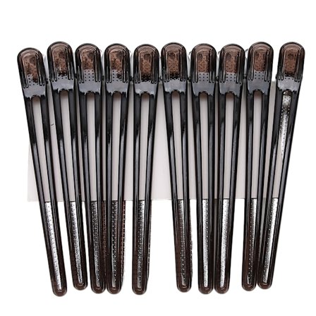 10 stk Andebilled Klips Hårpartisjon Frisør Frisyre Pin for Frisørsalong Barber Shop Svart