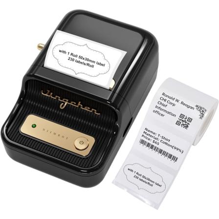 B21 Tarra-asema, Bluetooth-tulostin, Tarran leveys 20-50mm, 1 rulla valkoista paperia