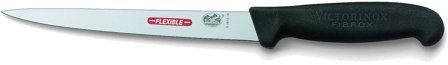 Victorinox Fiskefilétkniv 18 cm smal ultra fleksibelt blad, Svart Fibrox