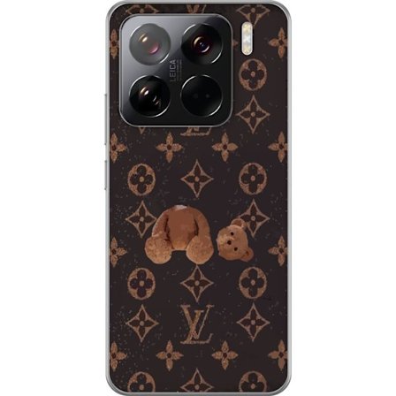 Kompatibel Mobilcover til Xiaomi Xiaomi 15 Pro Luksuriøst monogrammønster med knust bamse i mørk modeæstetik