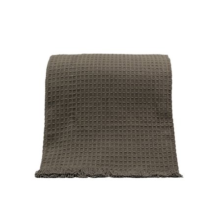 Dekorativt tæppe i bomuld, brunt, 130x170 cm