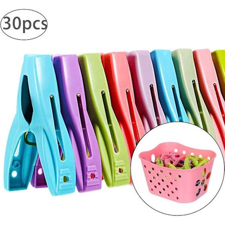 30 stk klesklyper, sett med klesklyper i plast, ekstra sterke pl