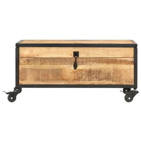 Vidaxl Soffbord 70x50x33 Cm Massivt Mangoträ Brun