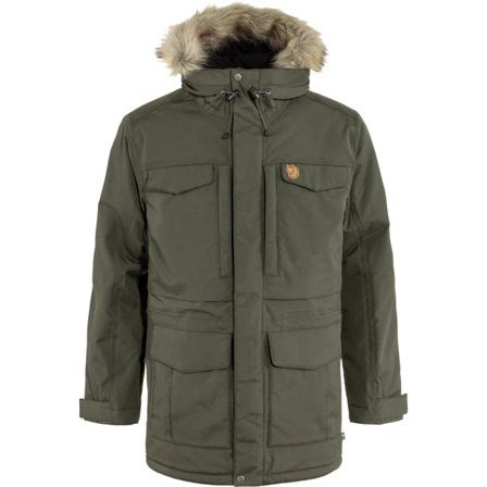Fjällräven Men's Nuuk Parka in Deep Forest/Grün, Hydratic/Supreme Microloft | Size: XL