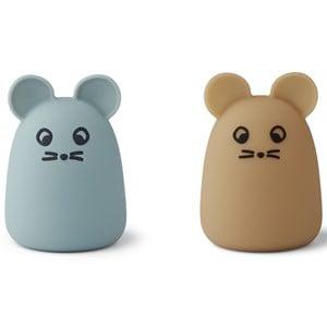 Liewood 2-Pack Blue Fog/Oat Callie Mouse Nightlight One Size - Lighting - One size - Blue