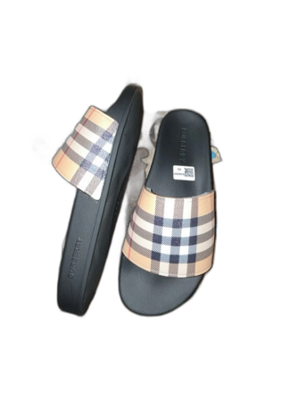 Burberry sandaler rutig beige/svart