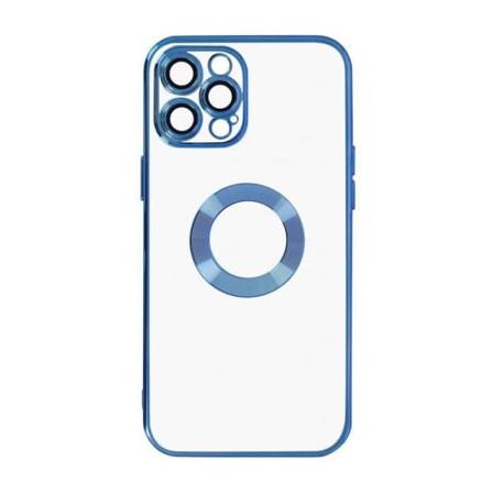 iPhone 13 Pro Mjukt fodral Block Camera Cover Transparent Outline Blå krom