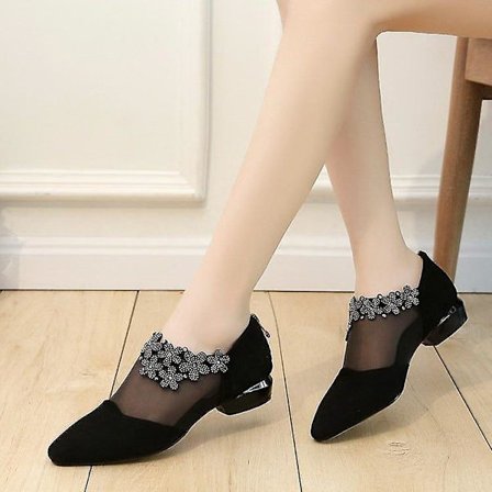 Kvinna Höga klackar Party Mesh Sandaler