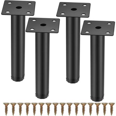 4 kappaletta huonekalujalkaa, 15 cm/5,9 tuuman säädettävät huonekalujalat, metalliset kiinnitystuki jalat