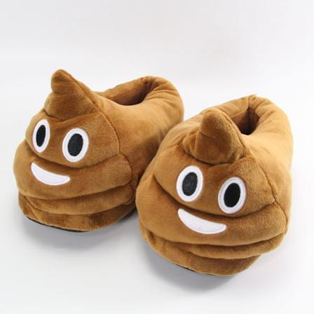 Hauskat piirretty plush-tossut, pehme pohja, korkea pohja, suljetut kotikeng t, l mpim t keng t, liukumattomat makuuhuoneen tossut faeces