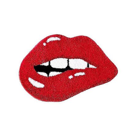 Badrumsmatta Alla hjärtans dag Halkfri Söt Röd Läppar Hjärta Form Badrumsmatta Alla hjärtans dag Inomhus Sovrum Vardagsrum Badrum Köksmatta