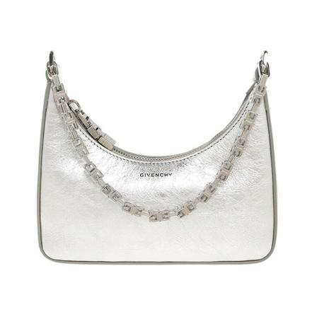 Givenchy Moon Cut Out Mini shoulder Tas , Grijs , Dames , Maat: ONE Size Schoudertassen