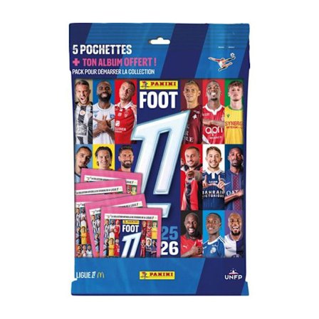 Panini Fotohandelskort 2025-2026 Ligue 1 McDonald's 5 påsar + album erbjudit