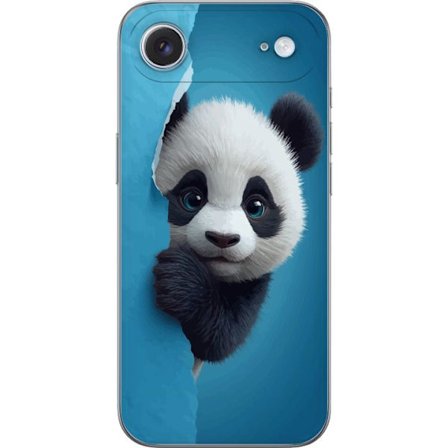 Yhteensopiva Puhelinkuori Apple Apple iPhone 17 Air Söpö panda, joka kurkistaa paperin läpi pehmeässä 3D-kuvituksessa