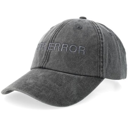 Iconic - Svart unconstructed Keps - User Error Vintage Washed Black Dad Cap @ Hatstore