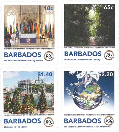 Barbados - Royal Commonwealth Society - Postfrisk sæt 4v