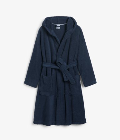 Kappahl | Morgonrock i frotté Mörkblå 170 | Mörkblå