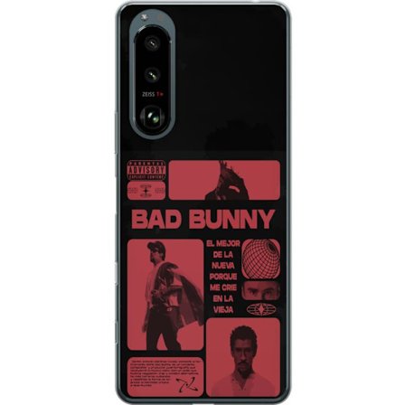 Kompatibelt Mobildeksel til Sony Xperia 5 III Bad Bunny NFL-inspirert skjoldlogo med amerikansk fotball og stjerner