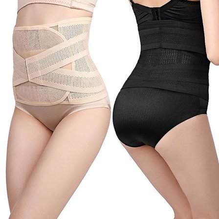 Shrinkx Belly, magebelte og korsett kompatibelt med støtte etter fødsel og slanking, Nude