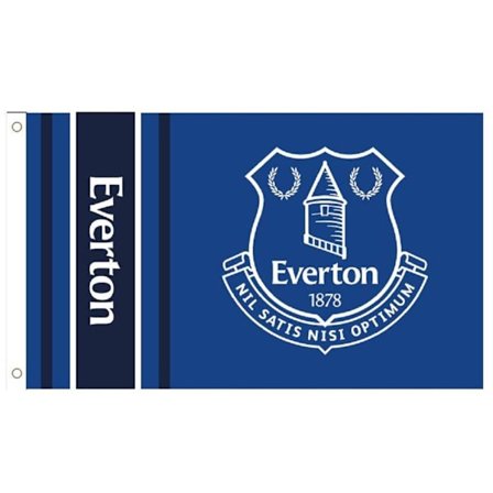 Everton FC Wordmark Stripe Flag One Size Blå/Vit