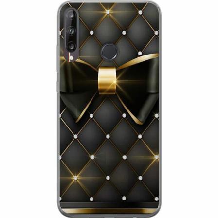 Huawei P40 Lite E Genomskinligt Skal Gyllene Rosett