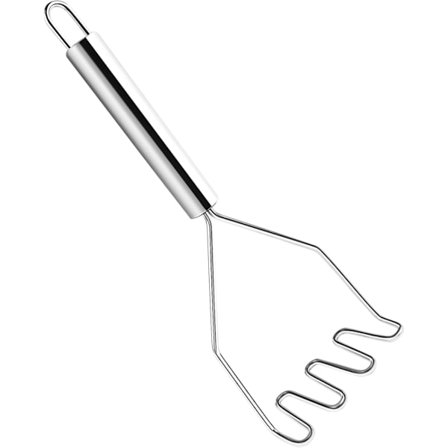 Potatisstöt, Rostfri Potatispress, Potatisstamp, Diskmaskinsäker Potatisstöt för Manuell Stampning av Potatis, Grönsaker och Frukt