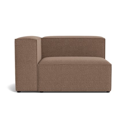 Venstrevendt Lissabon XL Hjørnemodul Sofa - Nordic Brun - Kvalitetsstof & Krydsfiner Ramme - 130x100x72cm - Holdbar Modulsofa med Flere Lag Skum