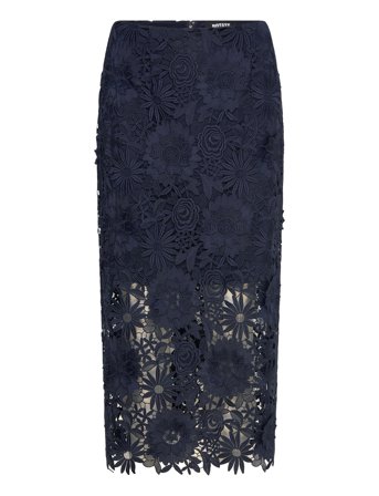 ROTATE Birger Christensen | 3D Lace Pencil Skirt | 34