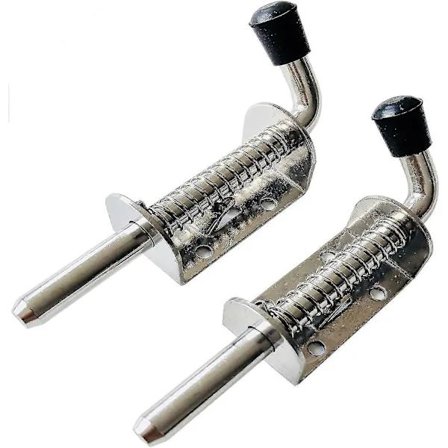 2 Pieces Spring Latch, 304 Stainless Steel Spring Bolt Latch, Sliding Bolt Door Lock, for Garages, Gates, Garden Doors, Wardrobes