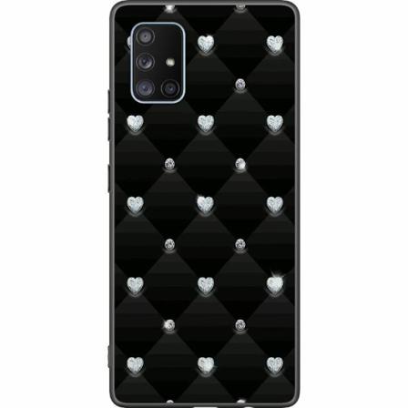 Samsung Galaxy A71 5g Svart Skal Bling Heart