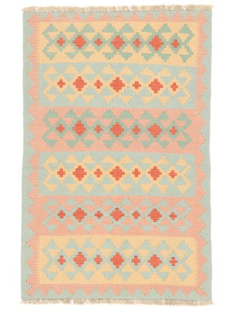 Tapis Persan Kilim Ghashghaï 117X177 Vert/Orange ( Perse/Iran)